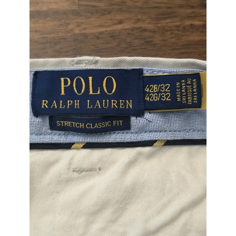 Polo Ralph Lauren Stretch Classic Fit Chino Pants 42×32 Khaki